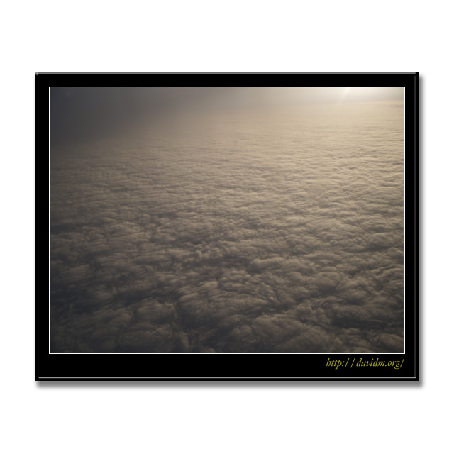 ケンタッキー州上空　雲の絨毯