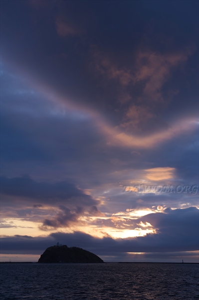 室蘭の夕陽の写真