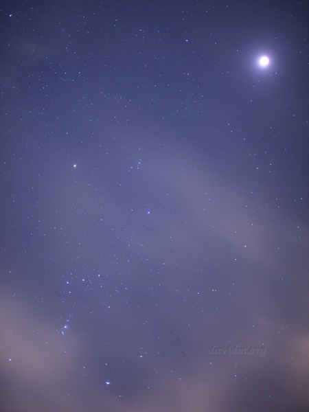 皆既月食と星空